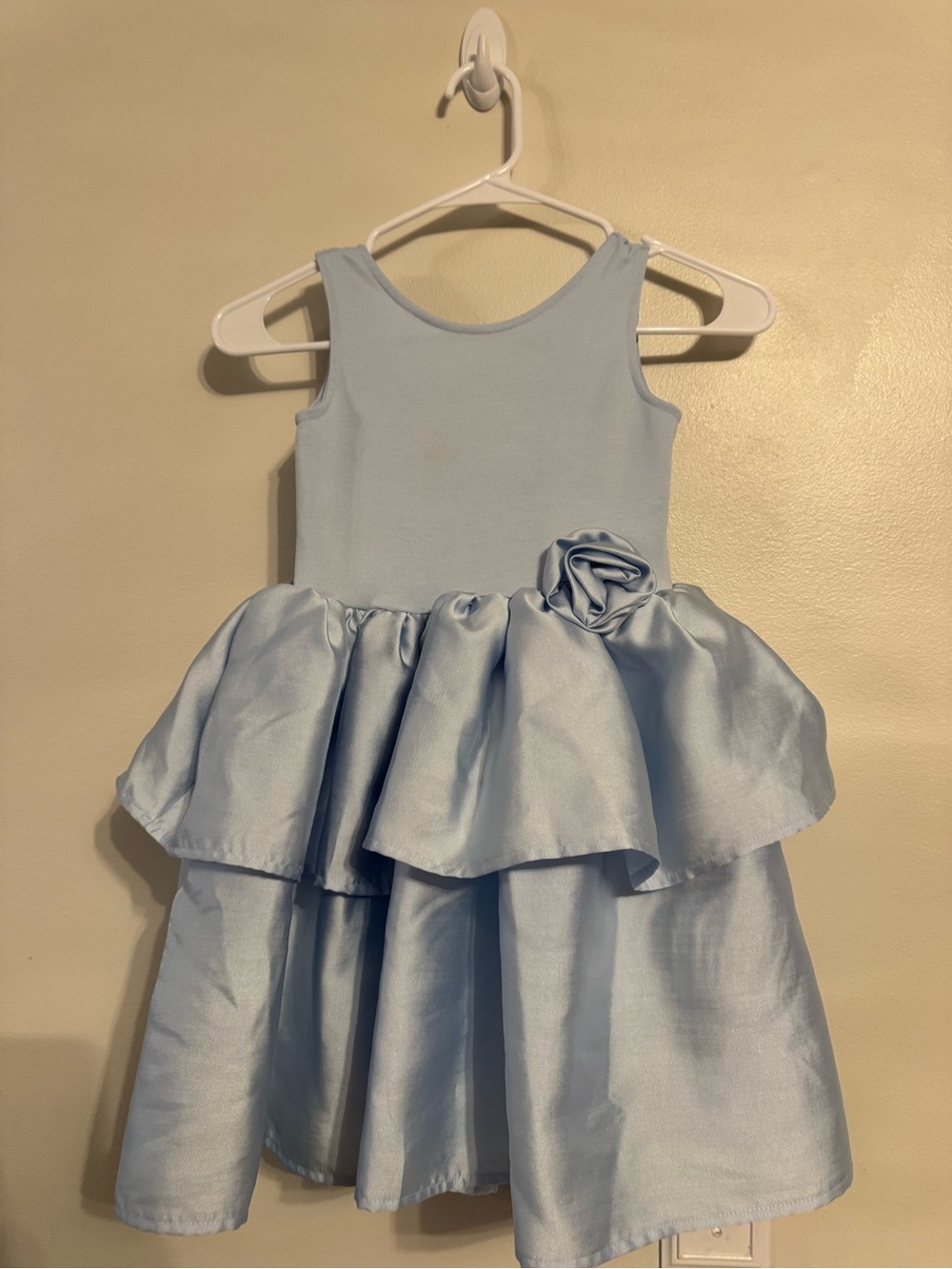 H&M Pale Blue Tiered Rosette Girls' Party Dress